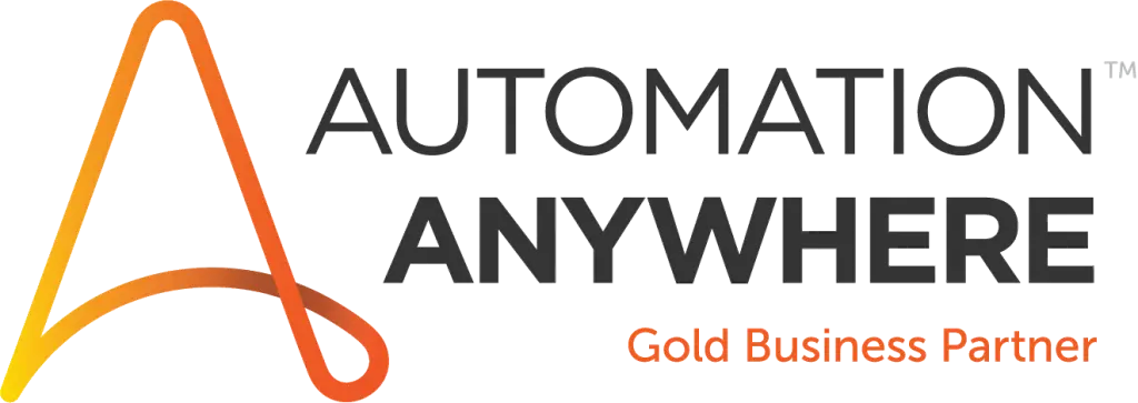 Orange and yellow Automation Anywhere logo