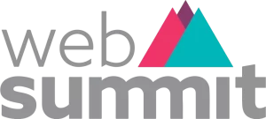 Grey, purple, pink, and teal Web Summit logo