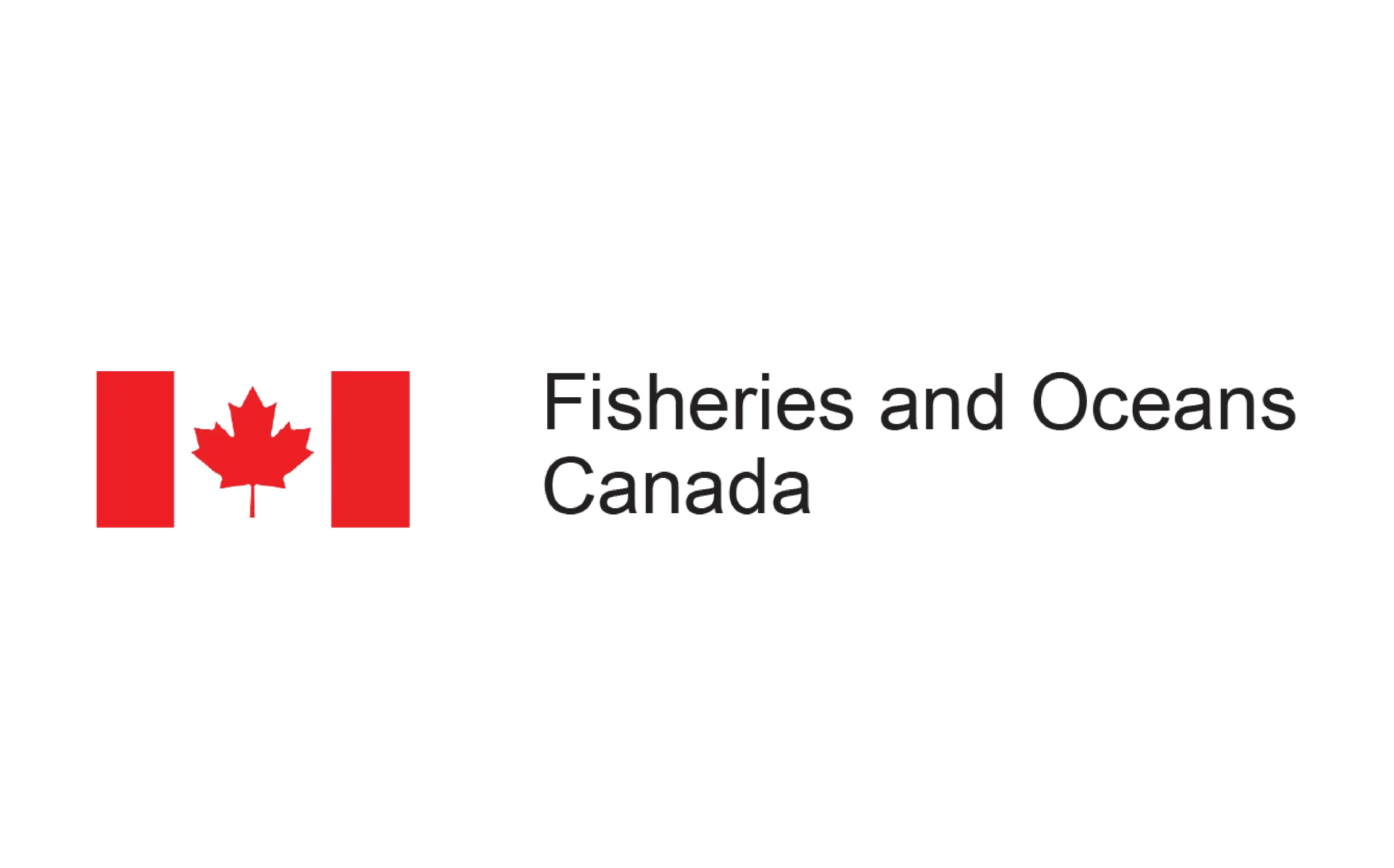 Red and white Fisheries and Oceans Canada logo